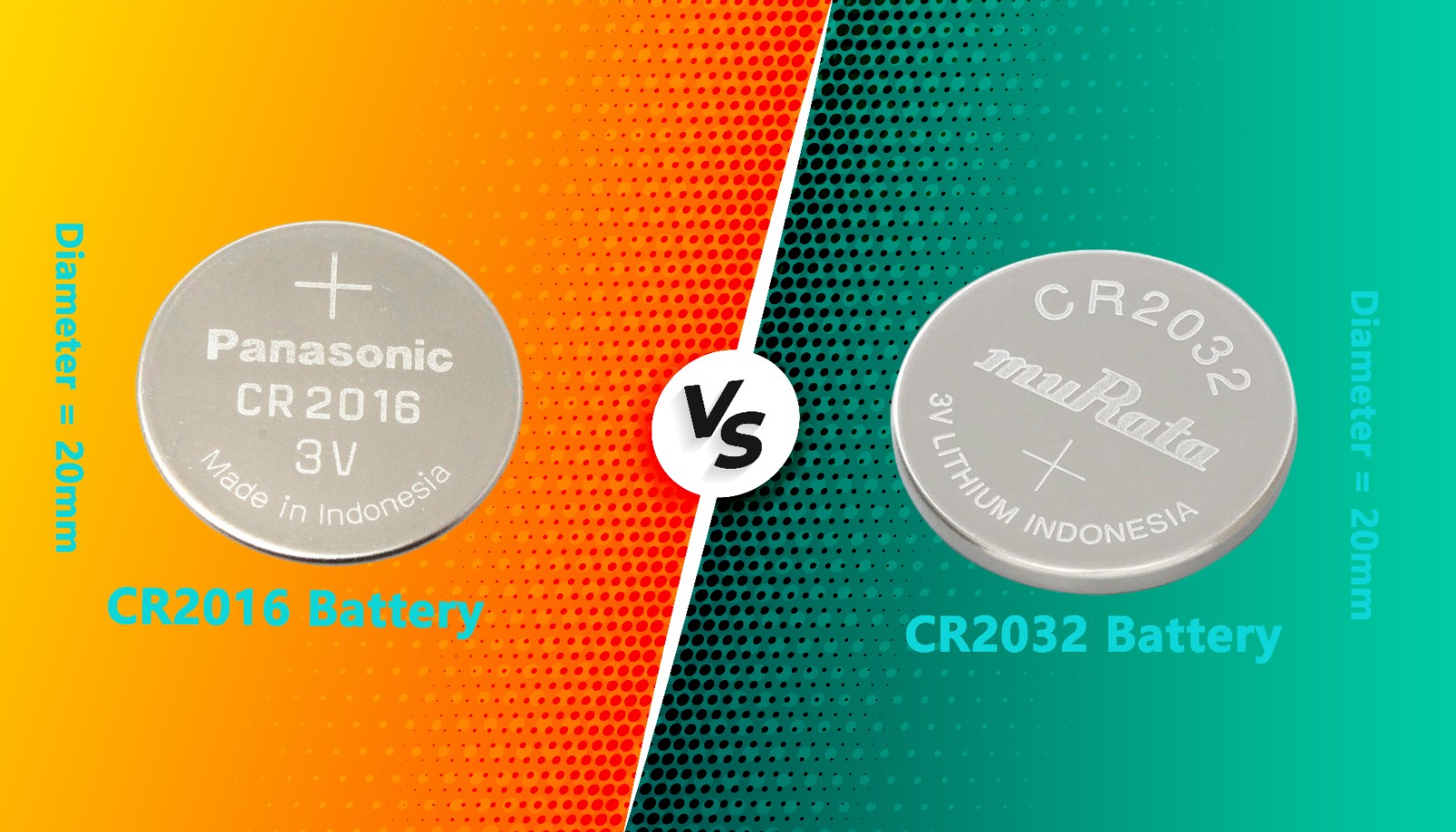 CR2016 vs CR2032 CR2016 vs CR2032